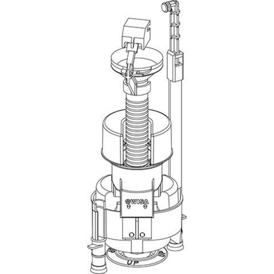 Uitstroommechanisme incl. bodemkleprubber Dualflush Quadro
