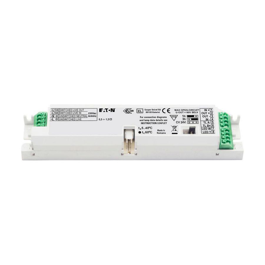 Testdrukknop voor gebruik +LED conversiekit xVLD-2L-CGL
