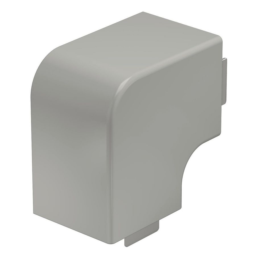 Deksel platte hoek 60x60mm polyvinylchlorid steengrijs VVE=2