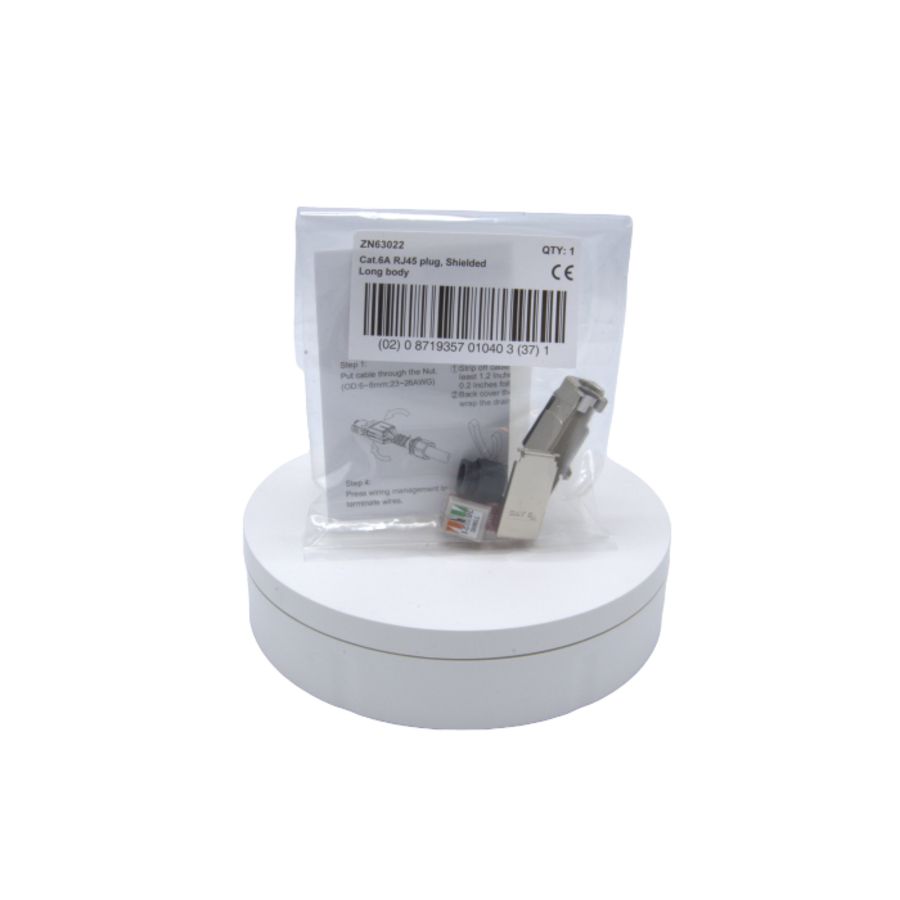 RJ45 connector CAT6A shielded Toolless voor Massieve draad