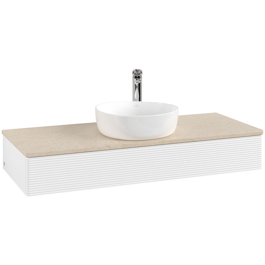 Wastafelonderkast Antao 1200x190x500mm White Matt Lacquer K10153MT