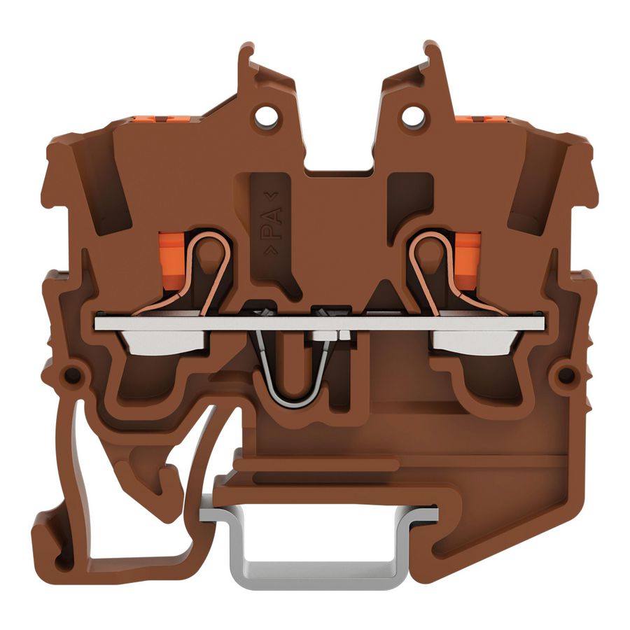 2-draads MINI-rijg Druk 1mm² bruin 1201/000-014 VVE=100