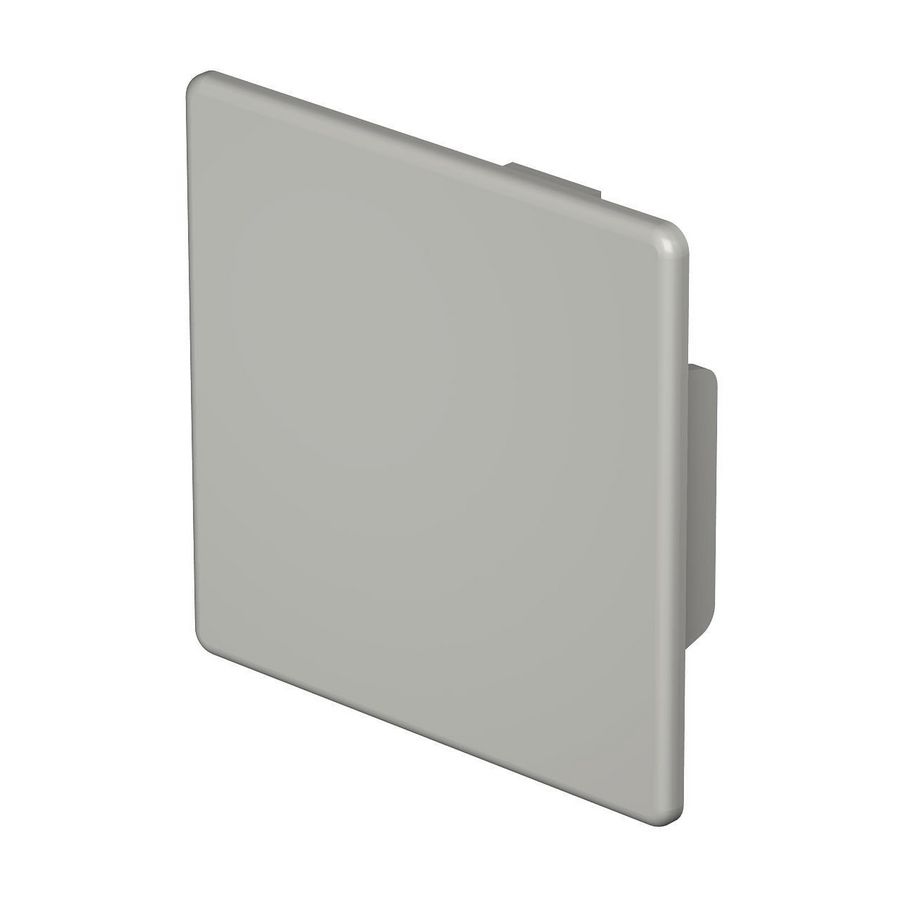 Eindstuk 60x60mm polyvinylchlorid steengrijs VVE=10
