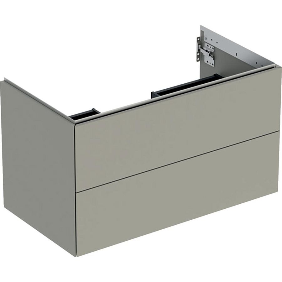 Wastafelonderkast 2x la 90cm greige mat ONE