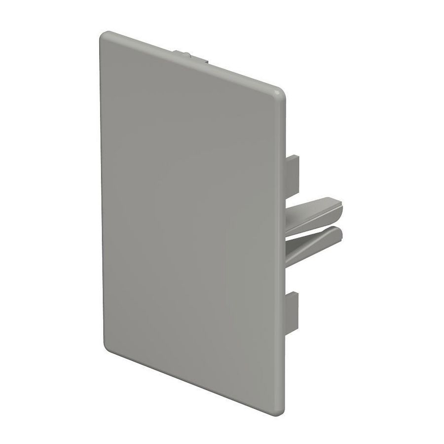 Eindstuk 60x90mm polyvinylchlorid steengrijs VVE=10