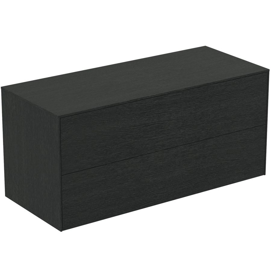 Conca wastafelmeubel 120x50x55cm 2 laden afdekblad zonder uitsnijding smoked oak