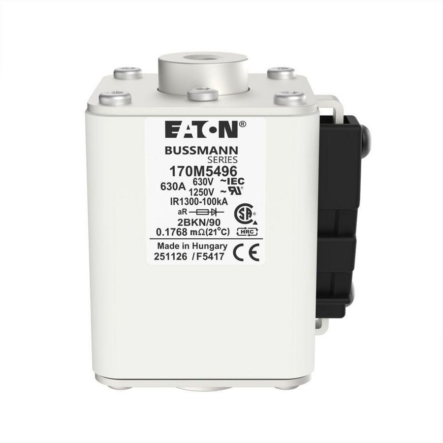 Zekering hoge snelheid 630A AC 1250V 100kA 2 61x77x9 VVE=2