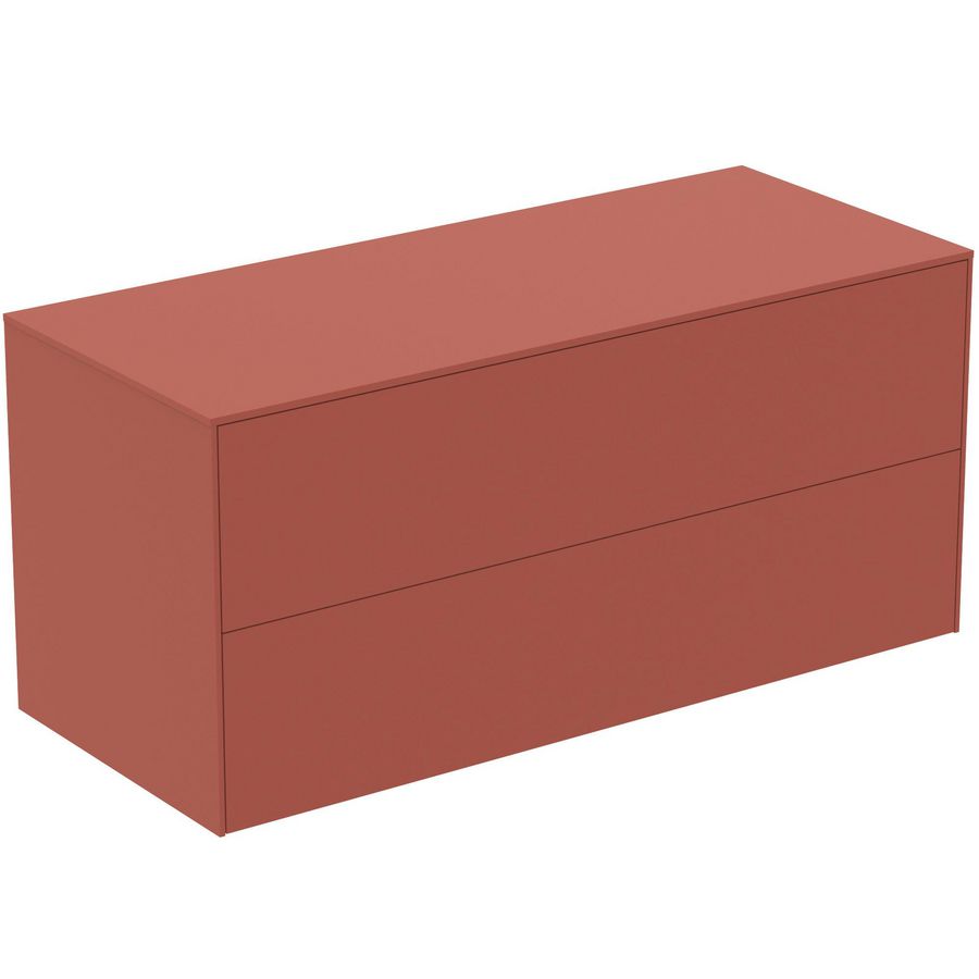 Conca wastafelmeubel 120x50x55cm 2 laden afdekblad zonder uitsnijding matt sunset