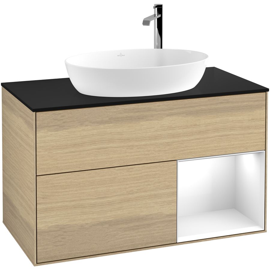 Wastafelonderkast Finion 1000x603x501mm Oak Veneer G902GFPC