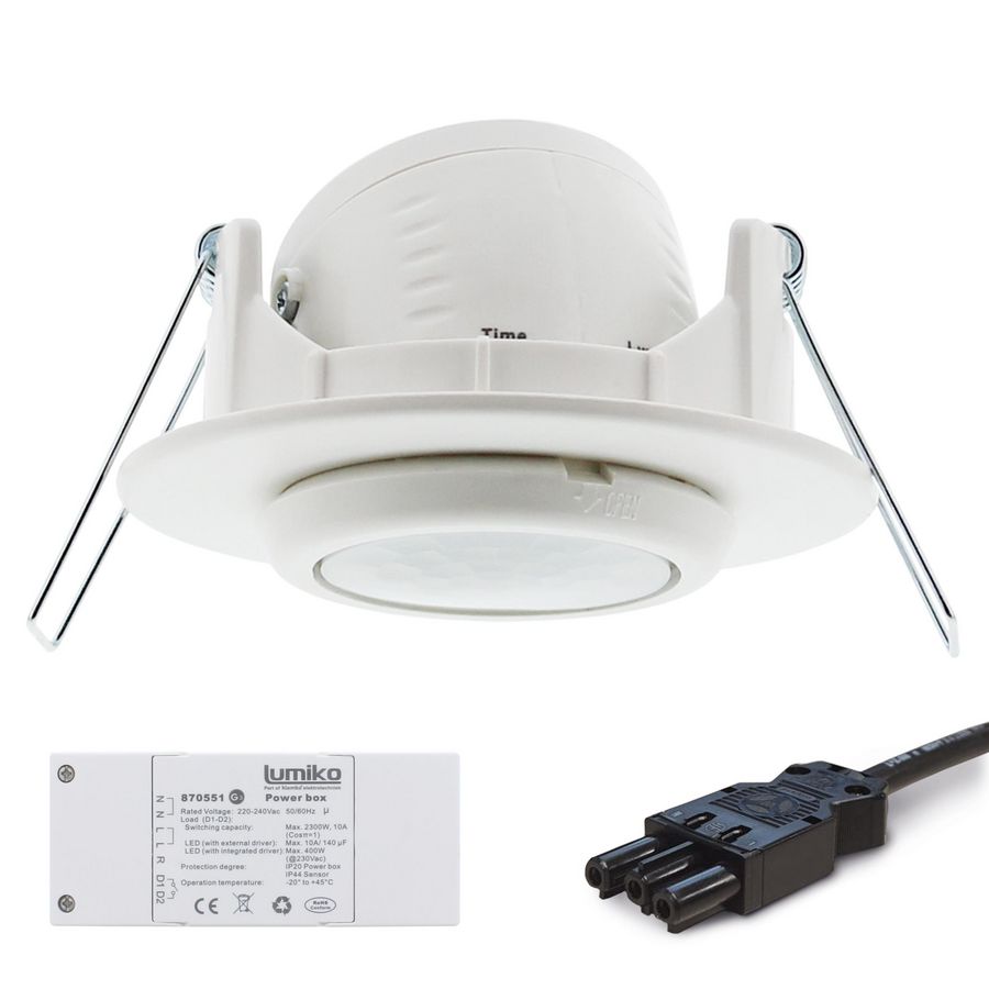 Aanwezigheiddetector plafond PIR 2200W 6M 30m² Wieland