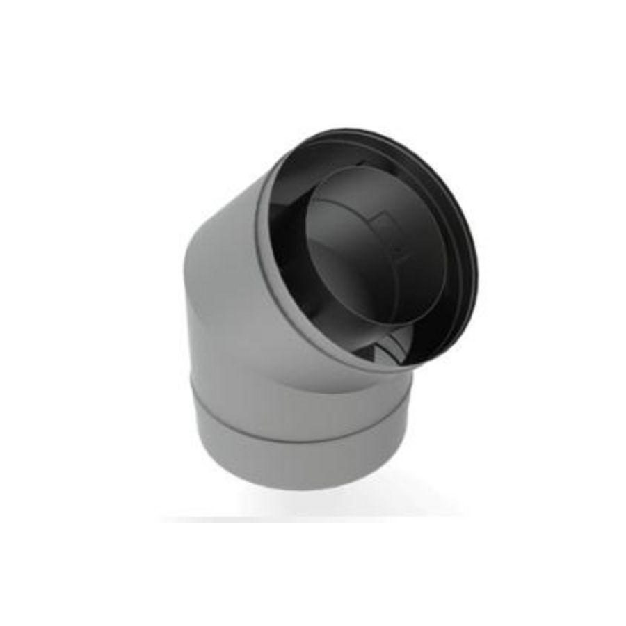 Set a 2st. bocht RVS Ø150/100 45° gesegmenteerd