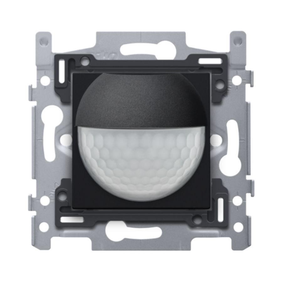 Bewegingsmelder 230V 8m 180gr. wanddetector inb.doos black