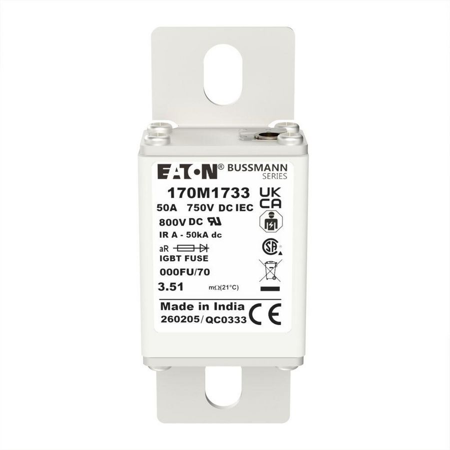 Zekeringelement FUSE 50A 750V DC 000FN/70 AR CU