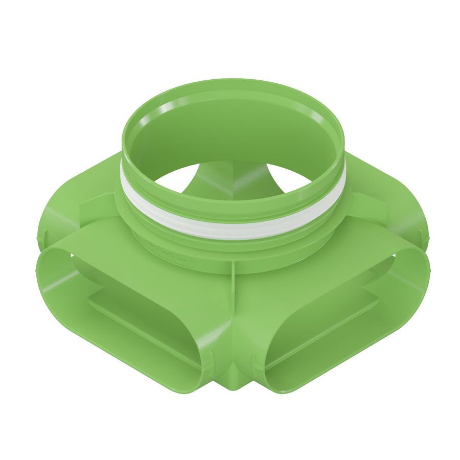 Vloerplenum /plafondplenum  4xovaal 1xØ160mm