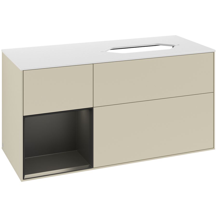 Wastafelonderkast Finion 1200x603x501mm S.Grey Matt Lacquer G681PDHJ