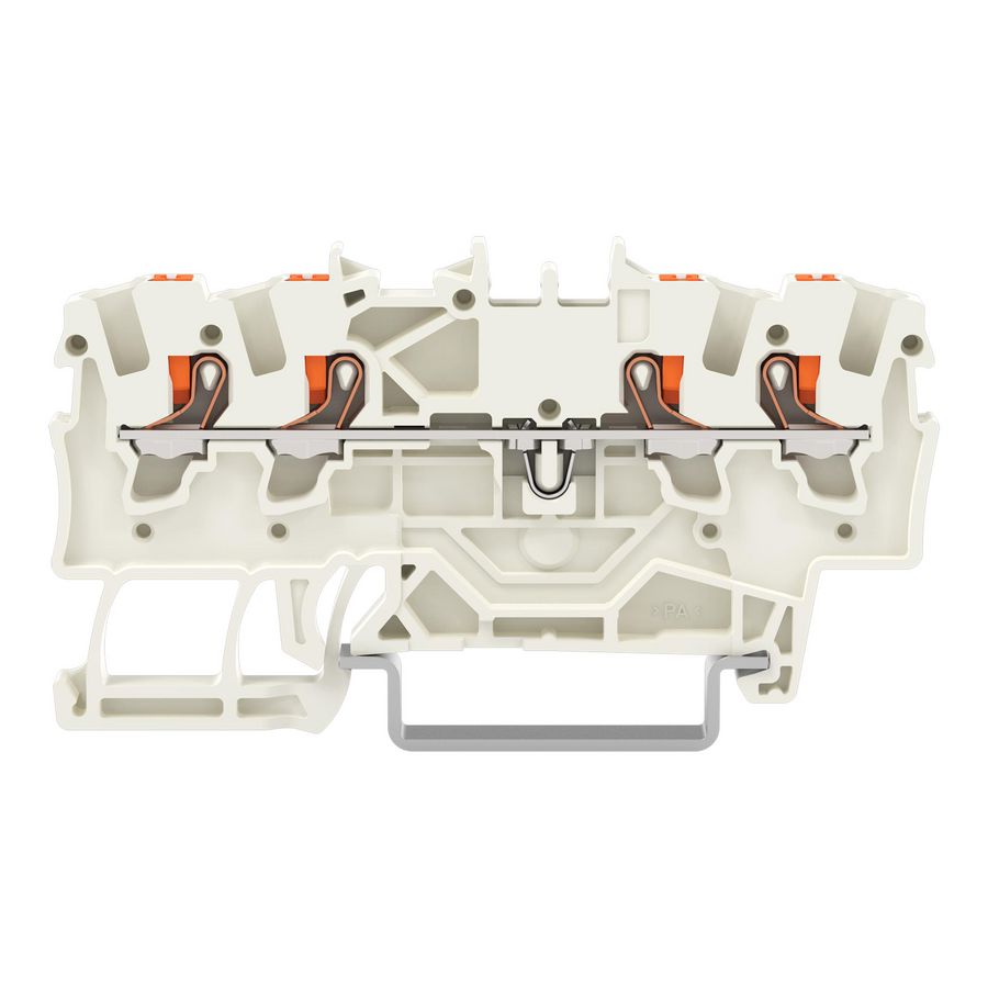 4-draads rijgklem Met drukknop 1,5 mm² lichtgrijs VVE=100