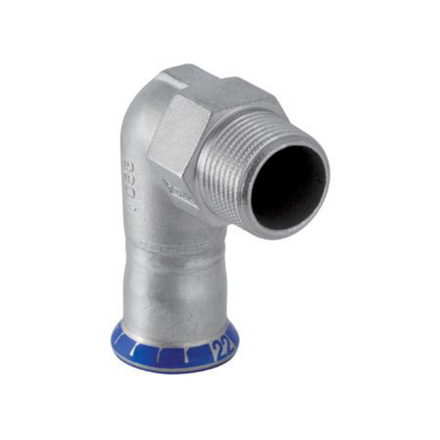 Puntknie 90° MAPRESS RVS siliconenvrij (LABS-vrij) 42x1.1/2"bt.