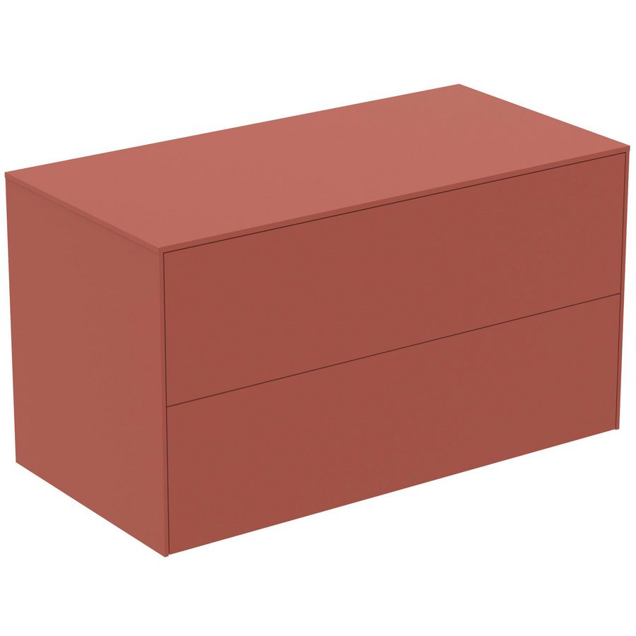 Conca wastafelmeubel 100x50x55cm 2 laden afdekblad zonder uitsnijding matt sunset