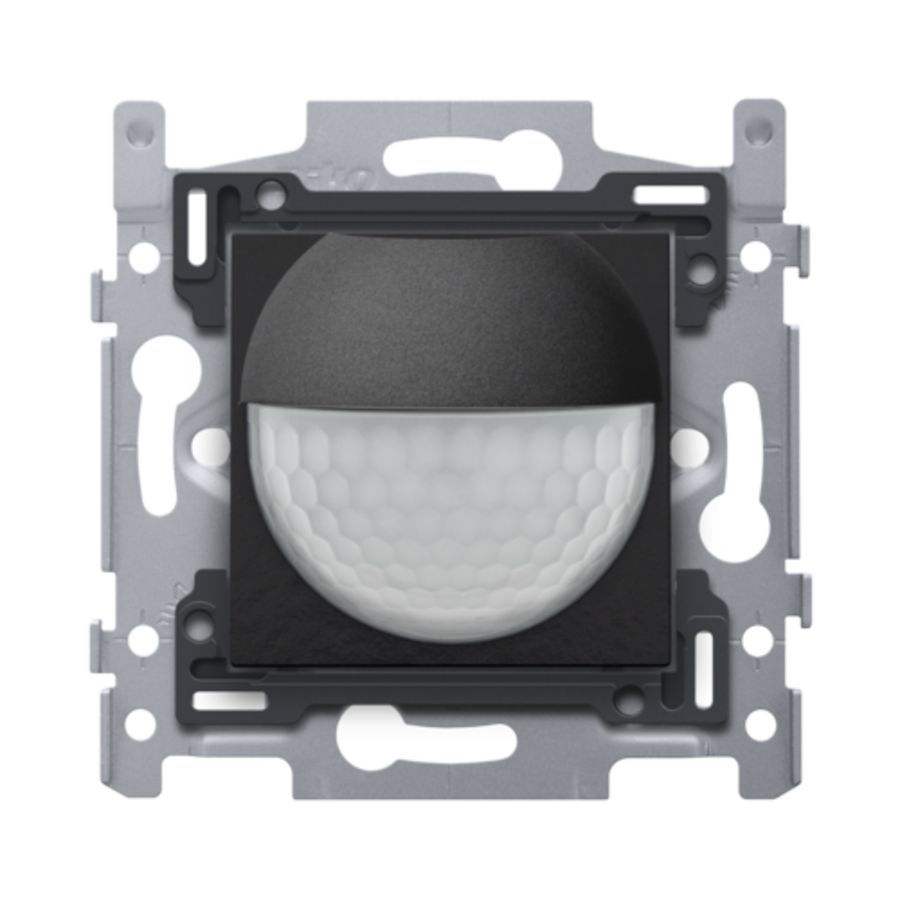 Bewegingsmelder 230V 8m 180gr. wanddetector inb.doos pianobl