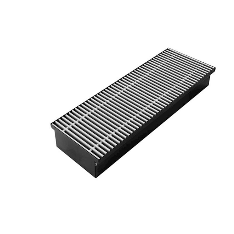 Rooster tbv convector aluminium grijs 2000x460mm