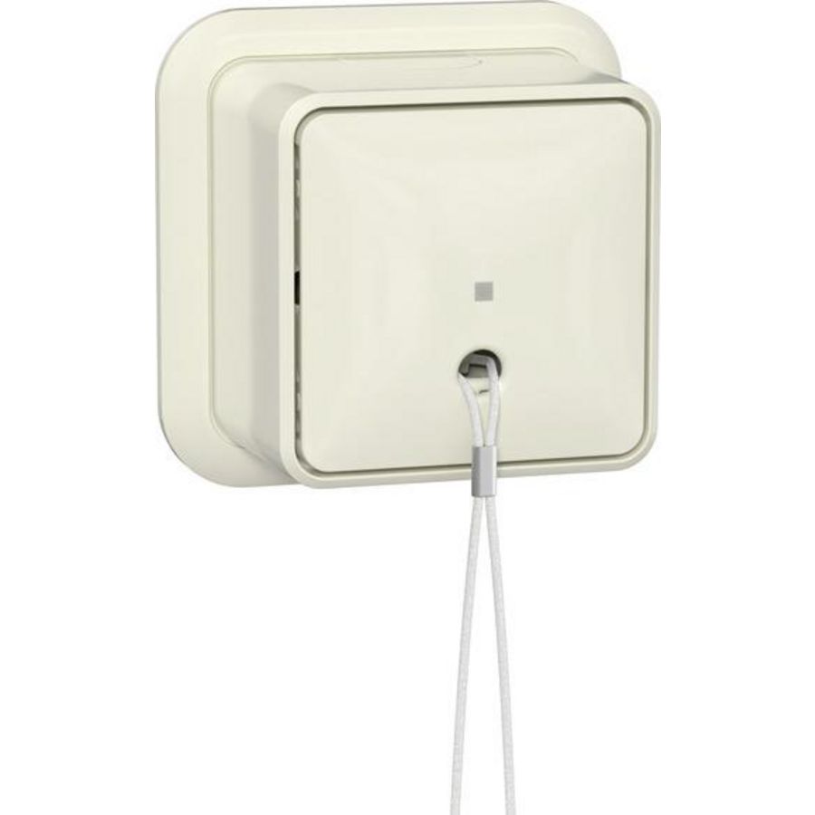 Trekschakelaar uit-wis + K/P25 Opbouw creme wit