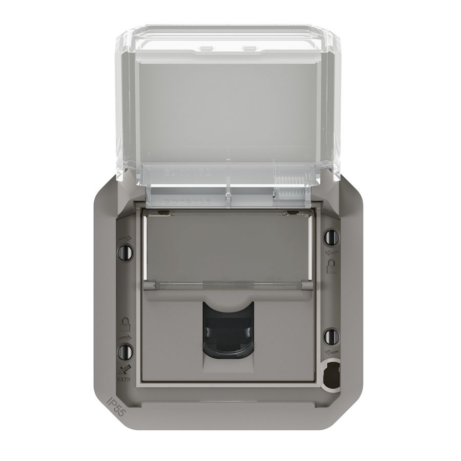 Contactdoos RJ45 Cat. 6 FTP mechanisme grijs Plexo