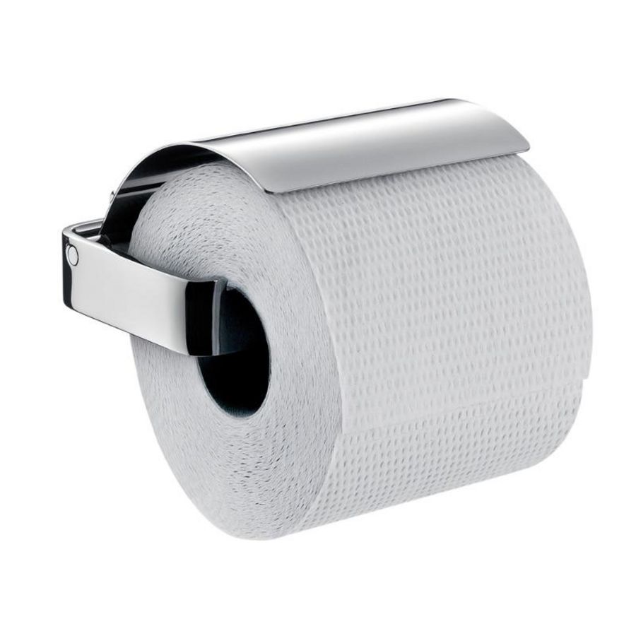 Loft closetrolhouder chroom met klep