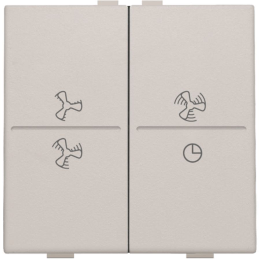 2-voudige toets ventilatoropdruk 0 - 3 RF schakelaar l.grey