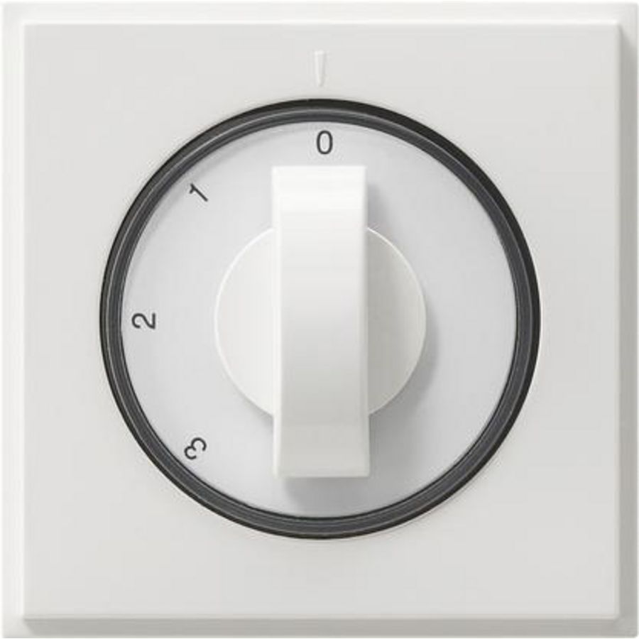 Afdekking draaiknop 3-standen Gira TX_44 (SW IB) z.wit