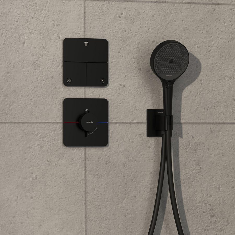ShowerSelect Comfort Q thermostaat afbouwdeel tbv inbouw mat zwart