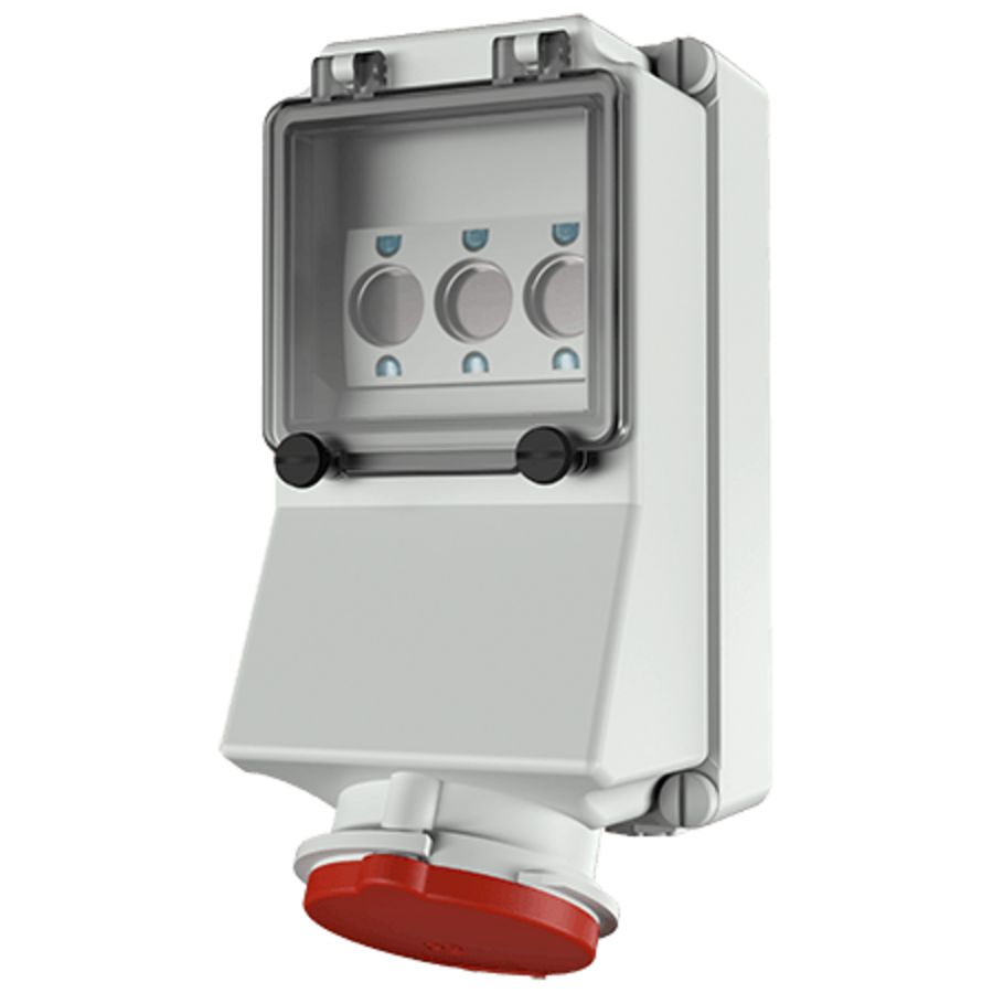 Wandcontactdoos 32A 5-polig  6H 400V IP44 5008