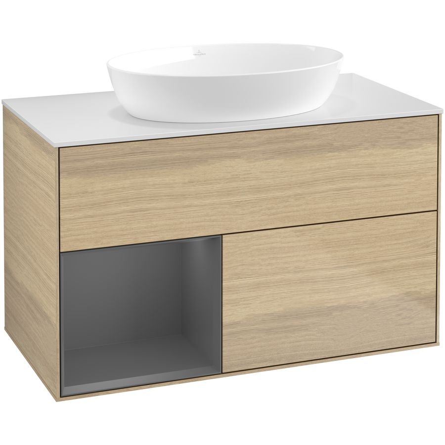 Wastafelonderkast Finion 1000x603x501mm Oak Veneer GA11GKPC
