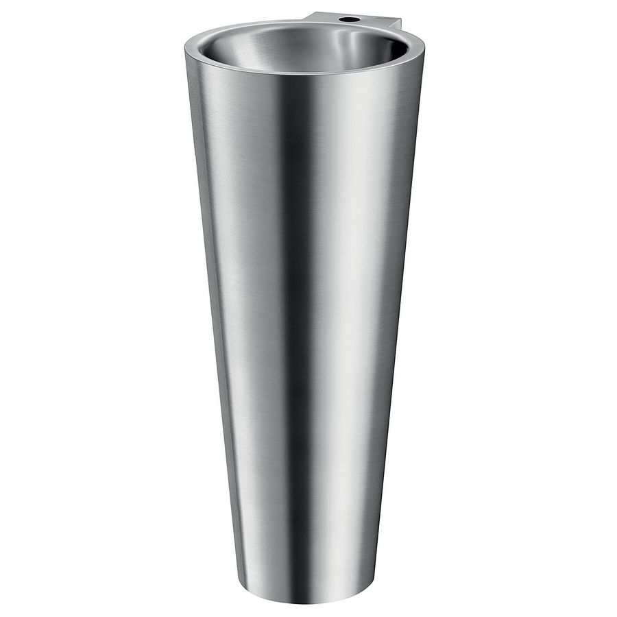 Wastafel kraangat Ø35 midden m. overl RVS 304 mat 125170