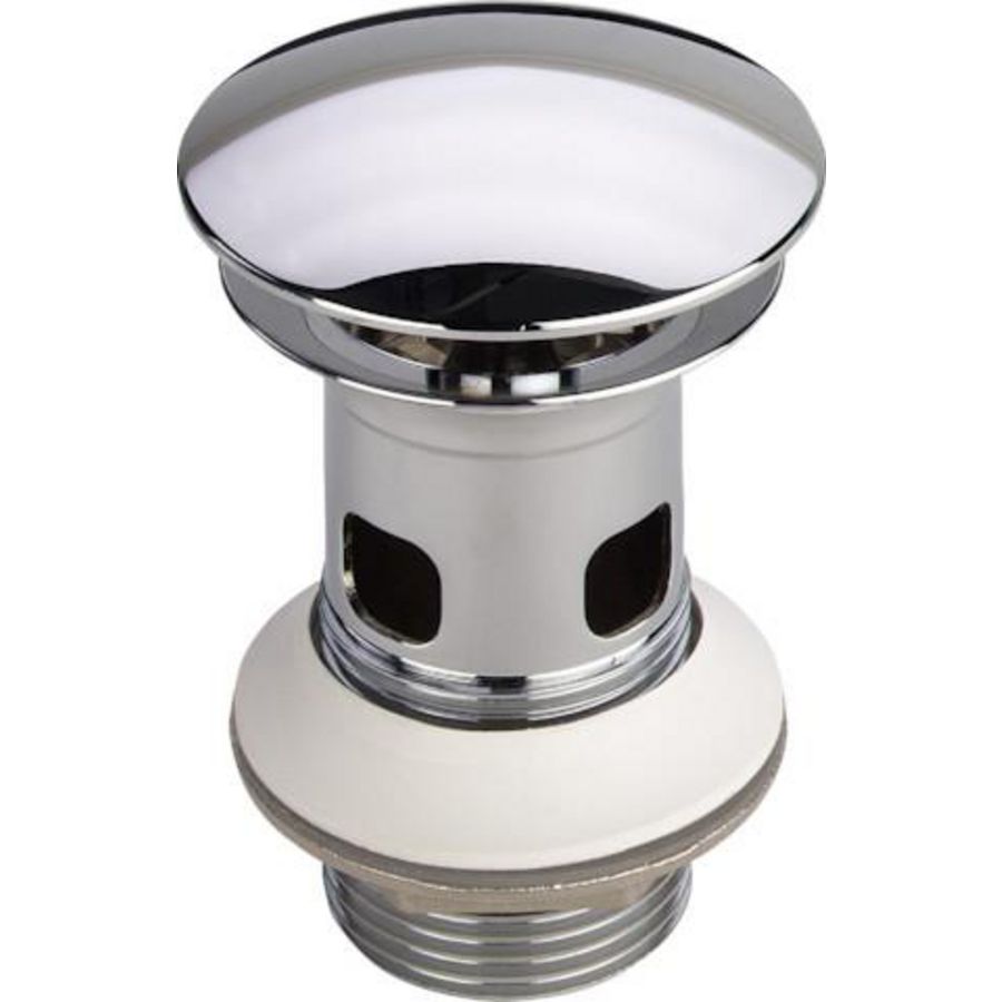 Schachtpl. 1.1/4"x63x75 m.OL chroom m.rond.afdekpl.niet afslb