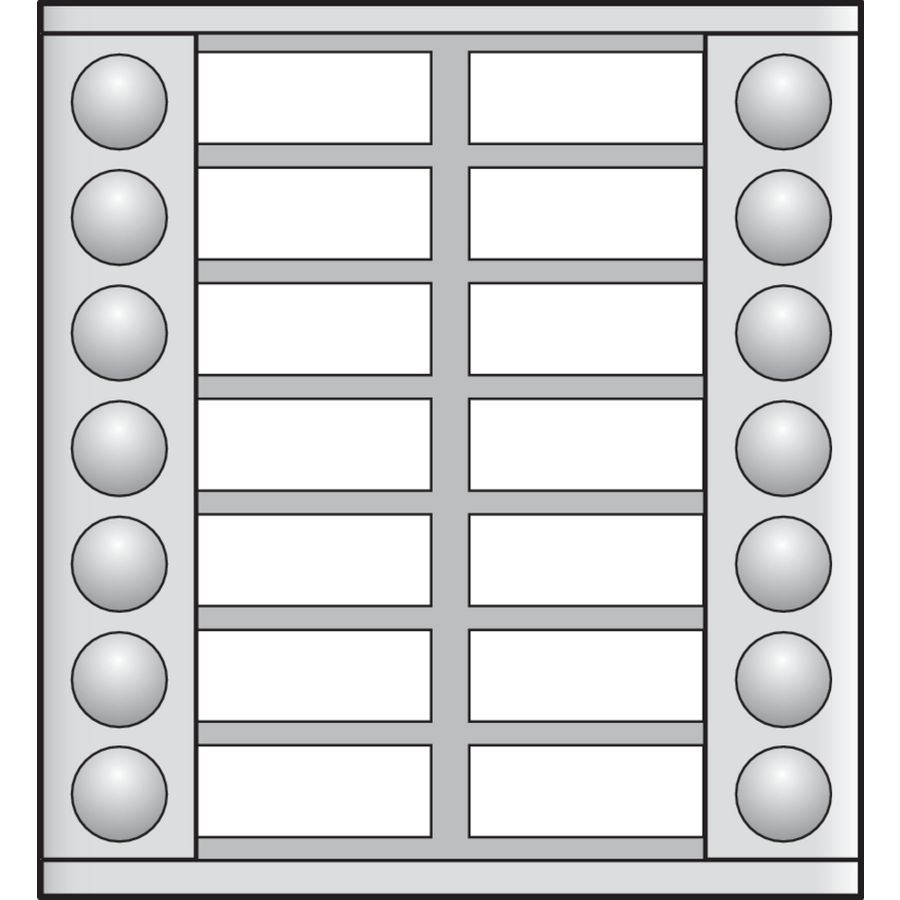 Uitbreidingsmodule 14 bellen in 2 rijen opb.buitenpost 20mm
