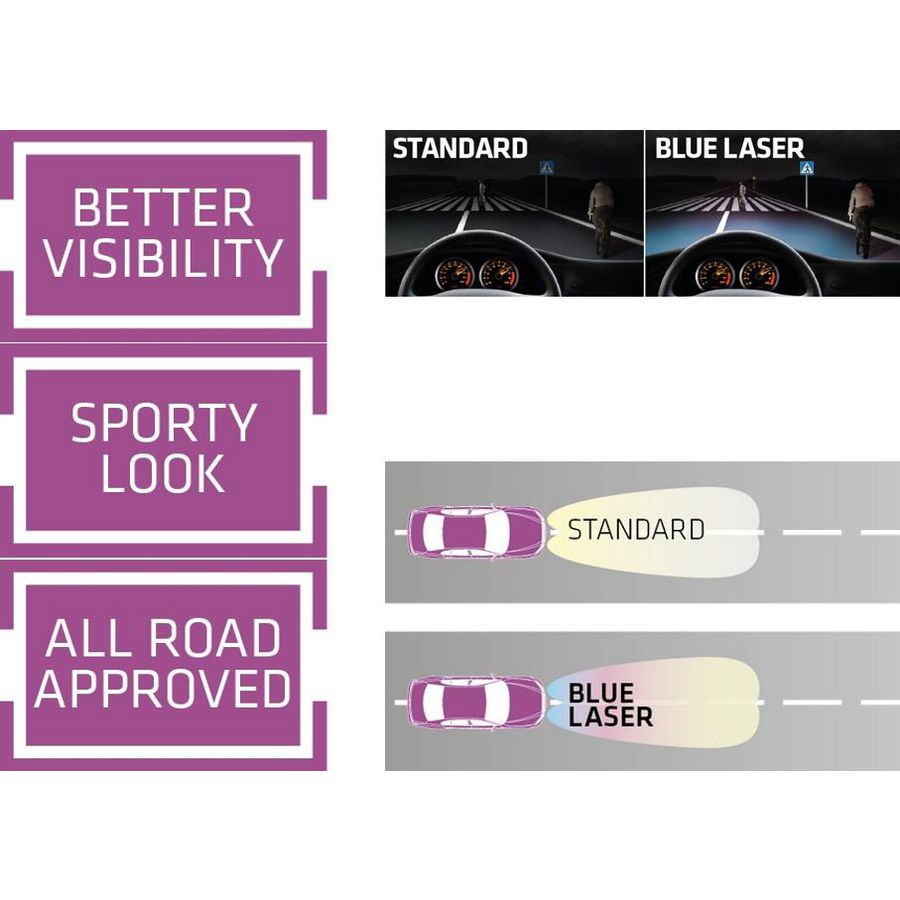 Doos a 2st. H4 12V 60/55W P43t Blue Laser