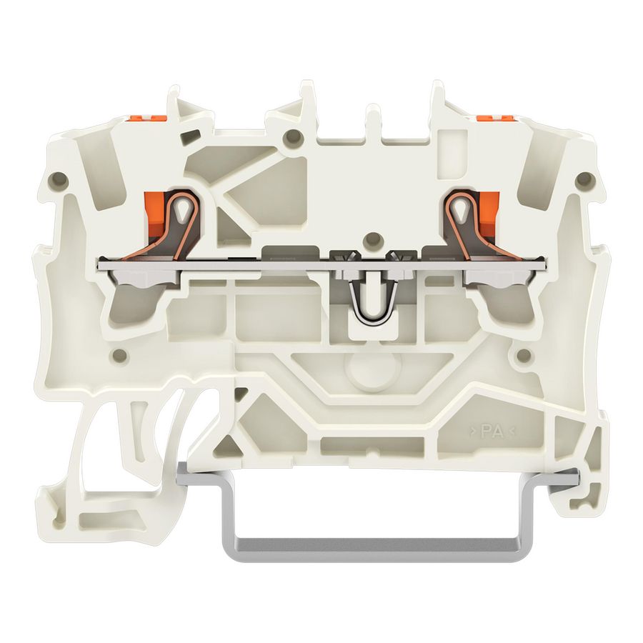 2-draads rijgklem Met drukknop 1,5 mm² lichtgrijs VVE=100