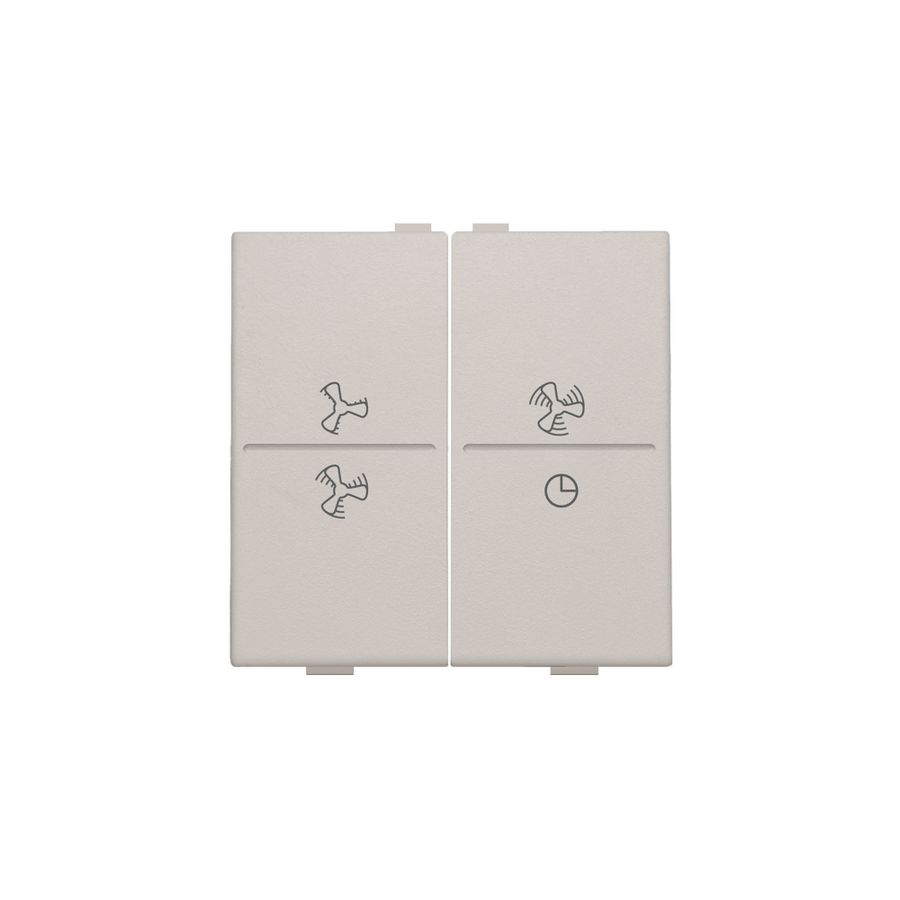 2-voudige toets ventilatoropdruk 0 - 3 RF schakelaar l.grey