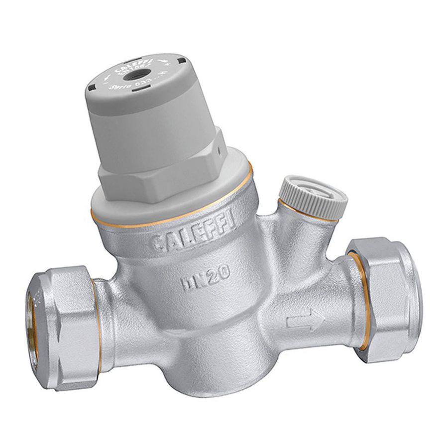 Redu.vent. voor hoge temperatuur DN15 o22 manometer aansl.