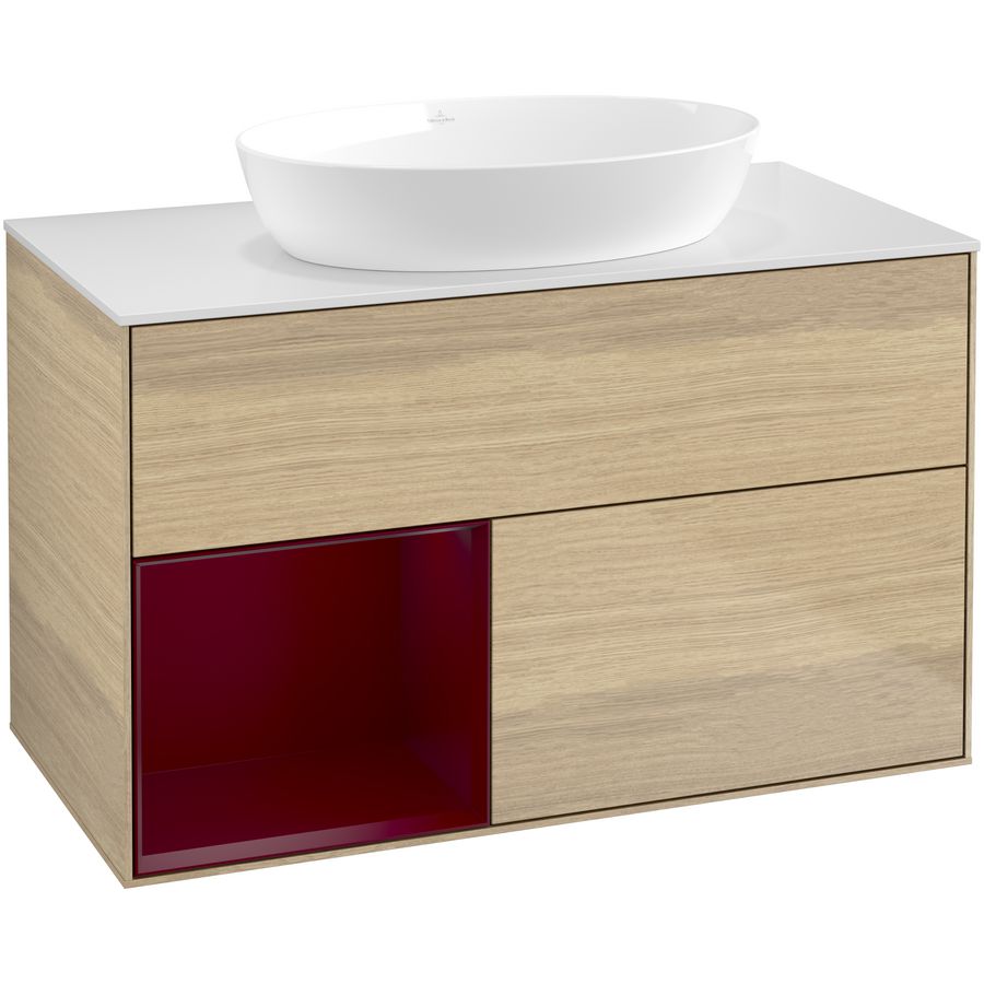 Wastafelonderkast Finion 1000x603x501mm Oak Veneer GA11HBPC