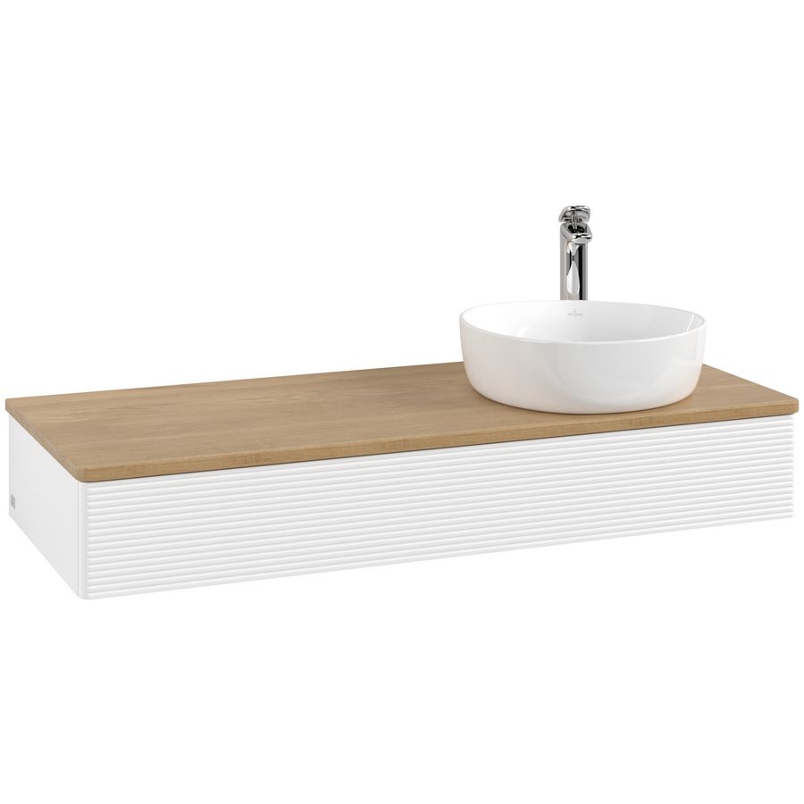 Wastafelonderkast Antao 1200x190x500mm White Matt Lacquer K12151MT
