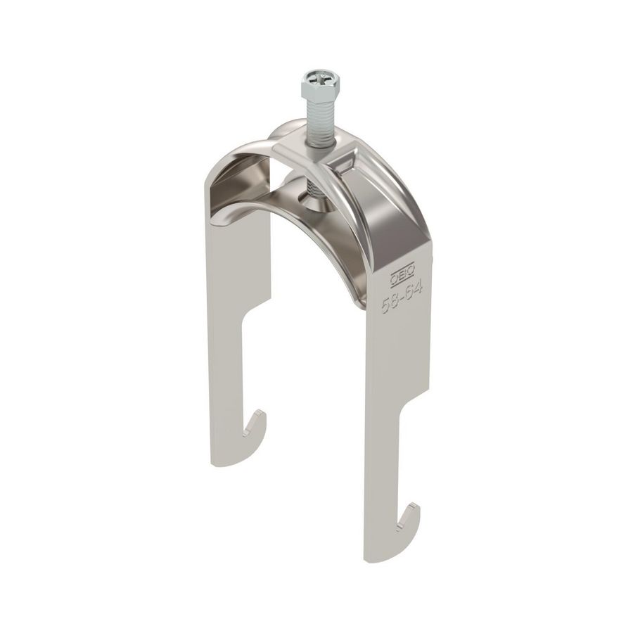 Beugelklem 58-64mm RVS A2 1.4301 Blank VVE=50