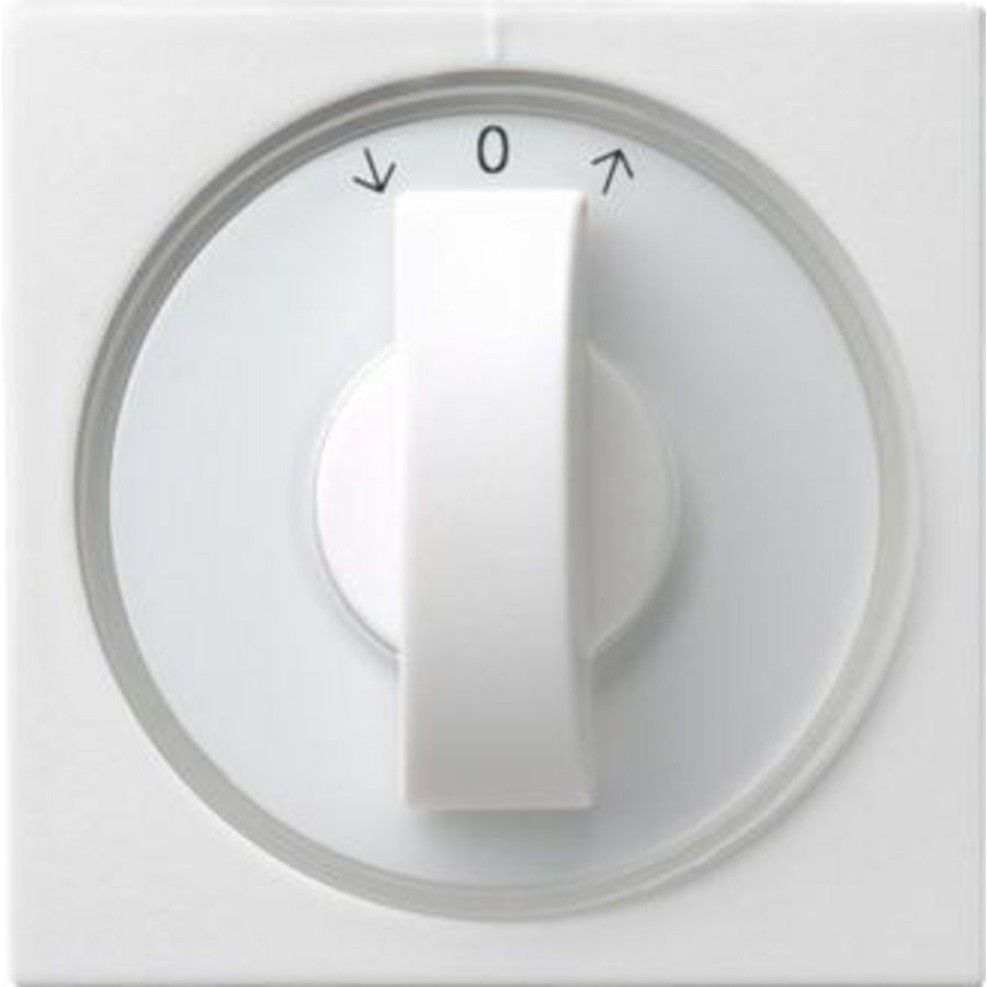 Afdekking draaiknop tijdschakelaar + jaloezie System 55 z.wit m
