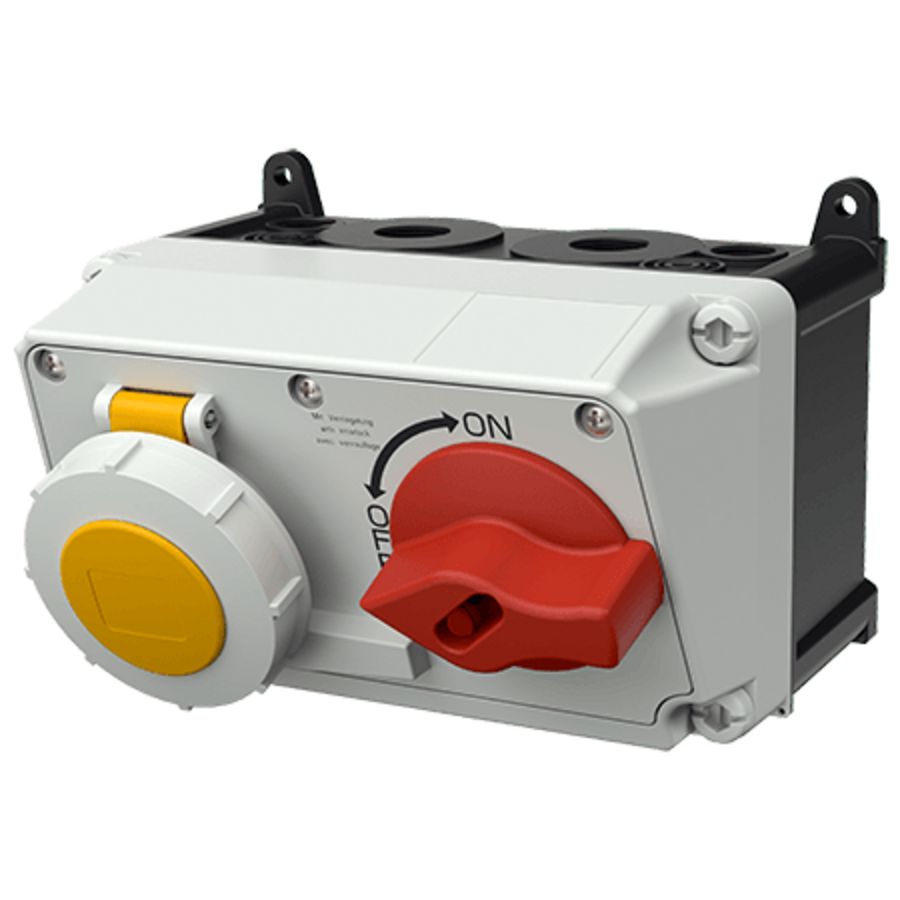 Wandcontactdoos 16A 3-polig  4H 110V IP67 AMAXX DUO