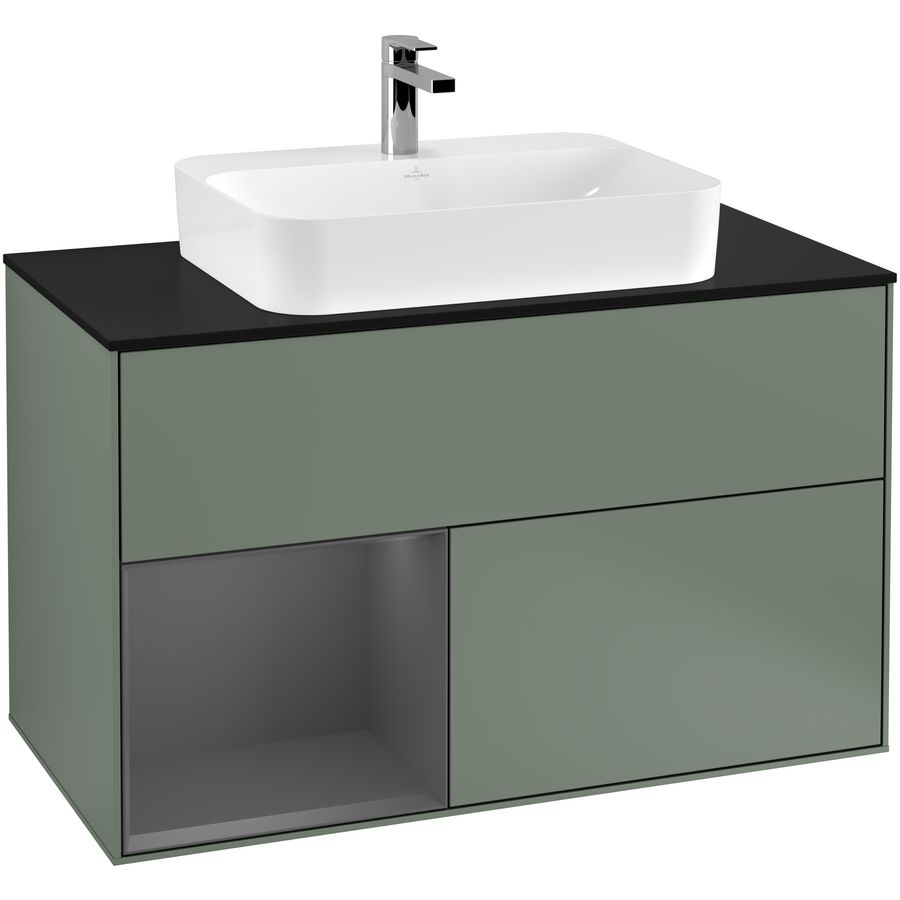 Wastafelonderkast Finion 1000x603x501mm Olive Matt Lacquer G362GKGM