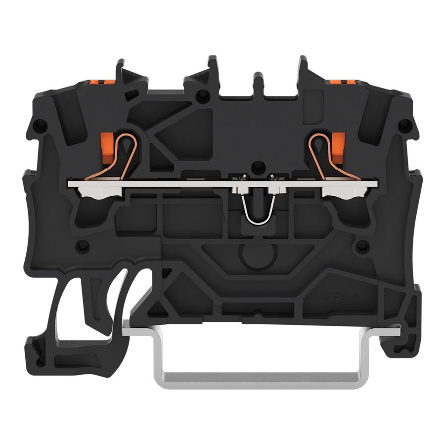 2-draads rijgklem Met drukknop 1,5 mm² zwart VVE=100