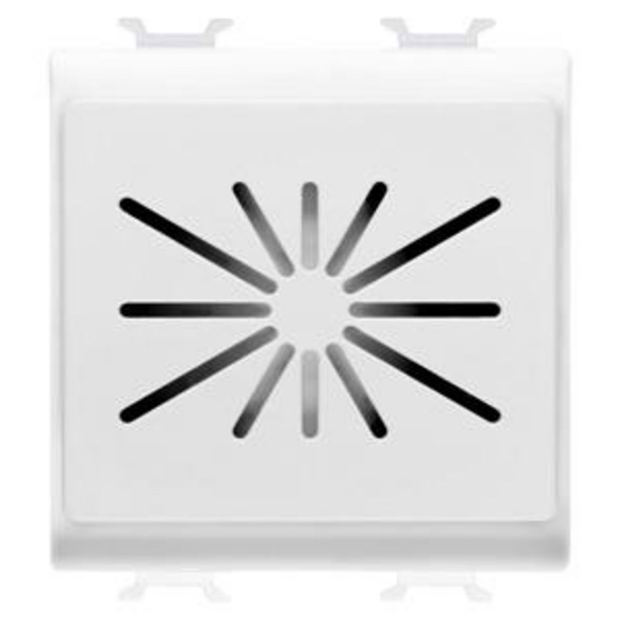 FLUSH-MOUNTING BUZZER-WIRED BURGLAR ALARM-WHITE-CHORUSMART