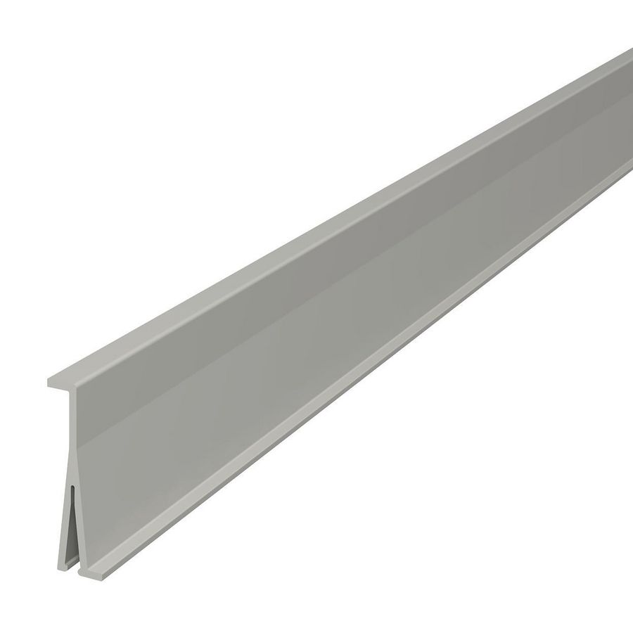 Lengte a 2m. Scheidingschot 60mm polyvinylchlorid lichtgrijs