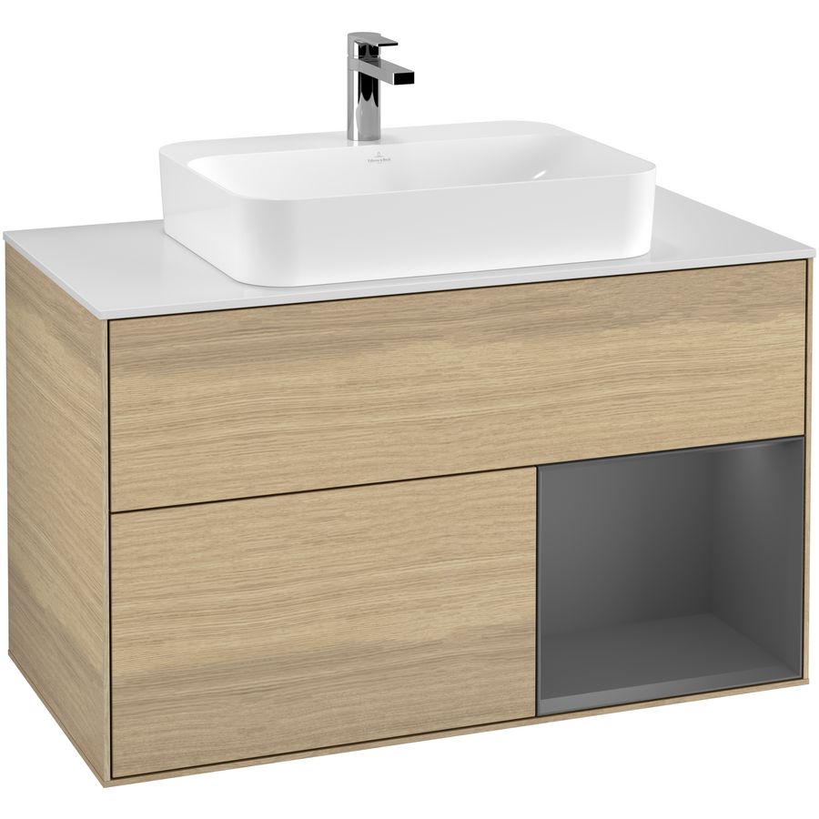 Wastafelonderkast Finion 1000x603x501mm Oak Veneer G371GKPC