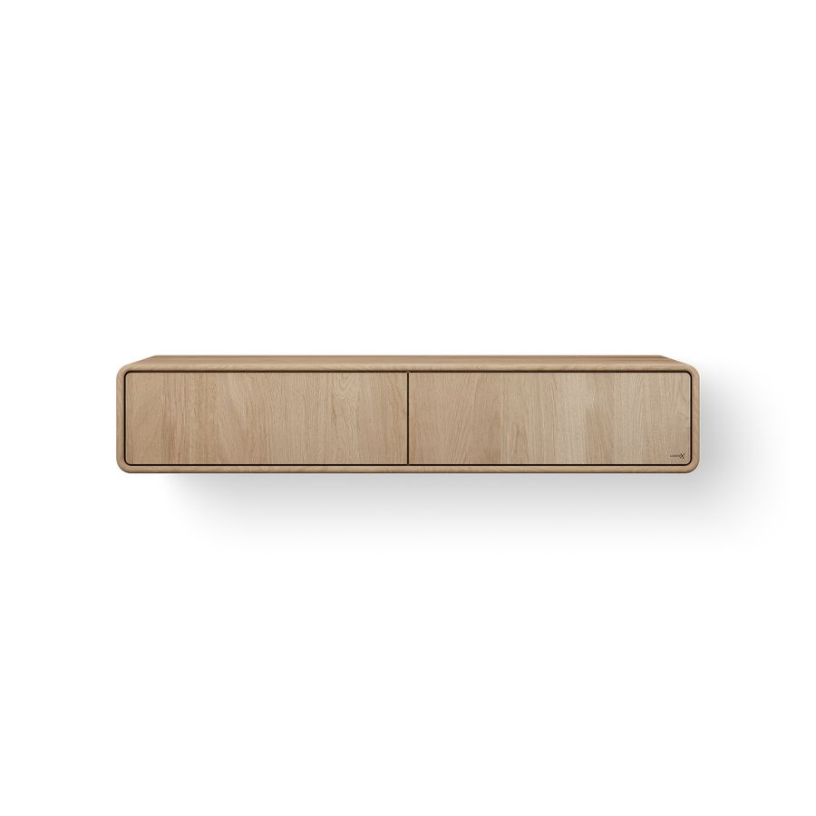 Badmeubelkast WOODEN ROUNDED FRAME 160cm eiken 2x la old grey